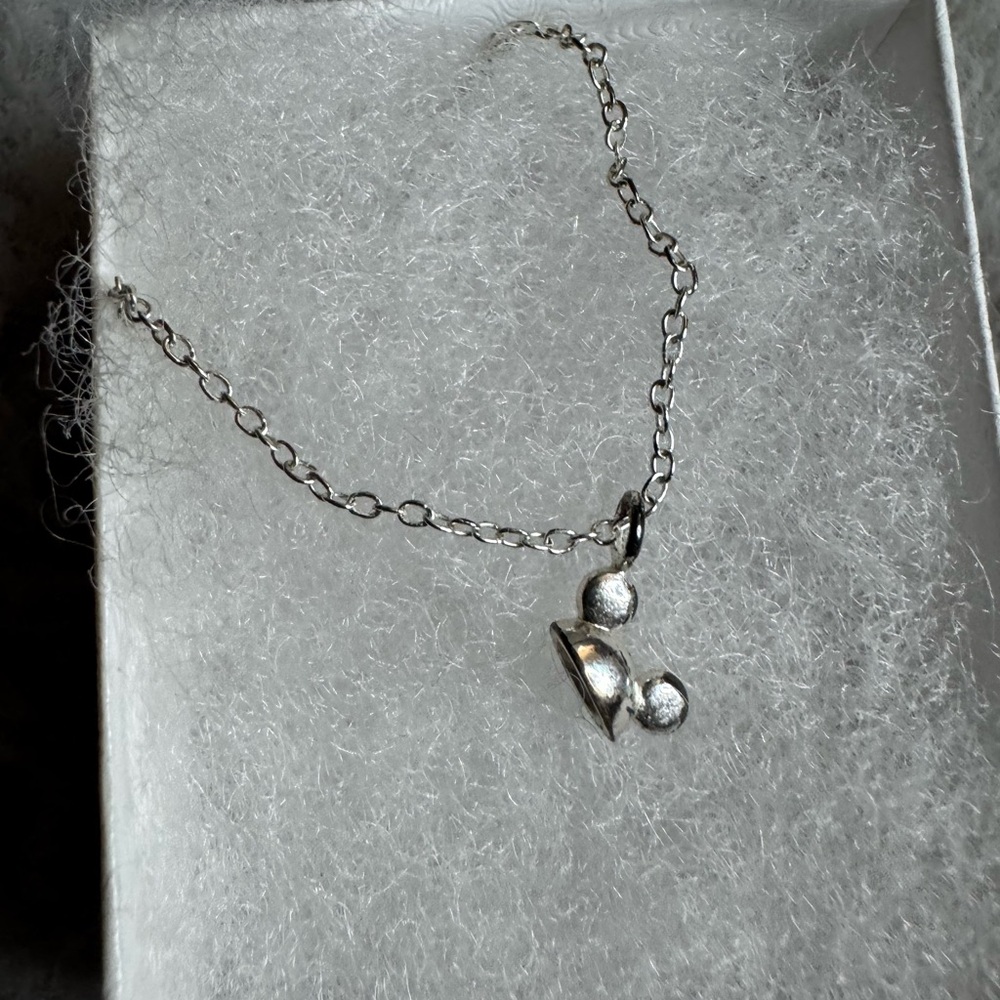 Disney Silver Mickey Mouse Ears Necklace